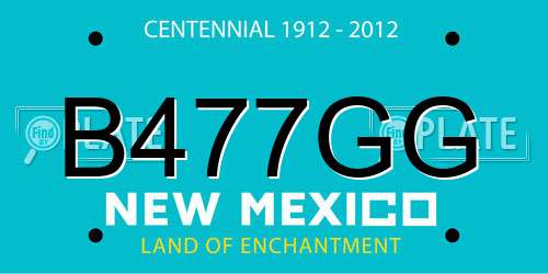 B477GG New Mexico License Plate