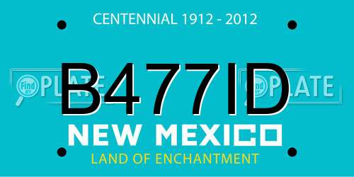 B477ID New Mexico License Plate