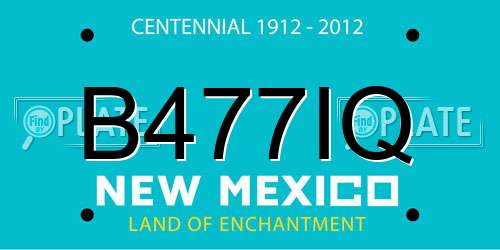 B477IQ New Mexico License Plate