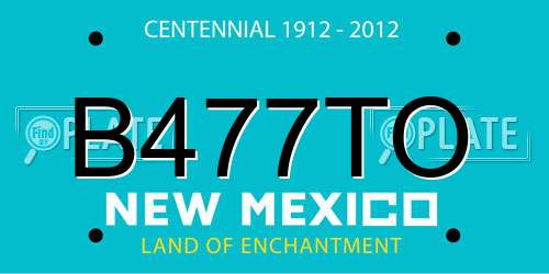 B477TO New Mexico License Plate