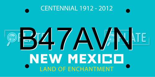 B47AVN New Mexico License Plate