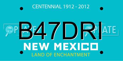 B47DRI New Mexico License Plate