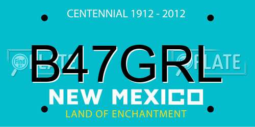 B47GRL New Mexico License Plate