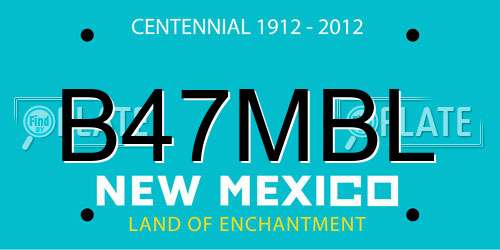 B47MBL New Mexico License Plate