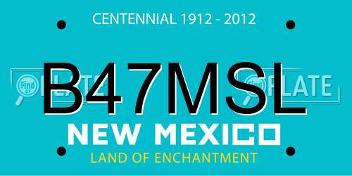 B47MSL New Mexico License Plate