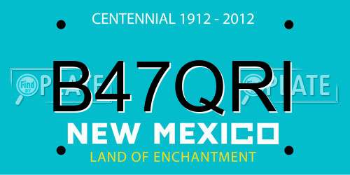 B47QRI New Mexico License Plate