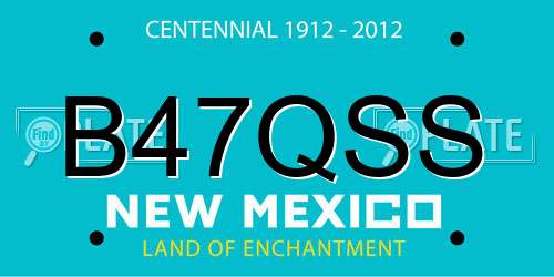 B47QSS New Mexico License Plate