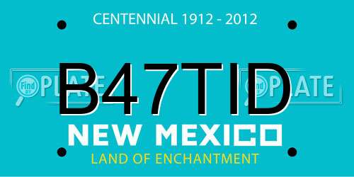 B47TID New Mexico License Plate