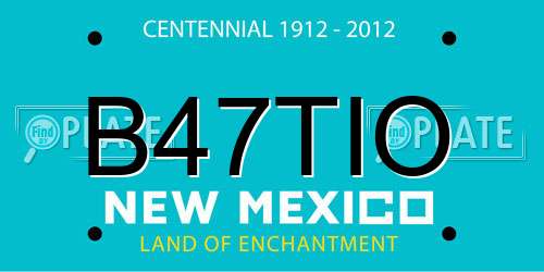 B47TIO New Mexico License Plate