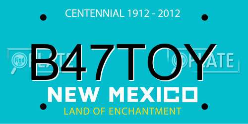 B47TOY New Mexico License Plate