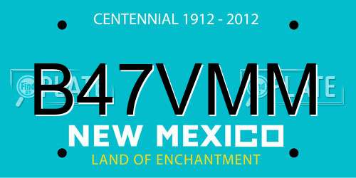 B47VMM New Mexico License Plate