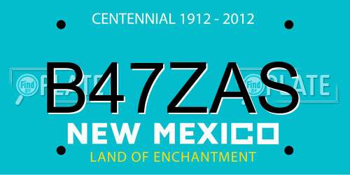 B47ZAS New Mexico License Plate