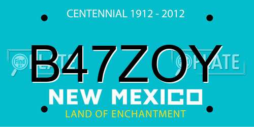 B47ZOY New Mexico License Plate