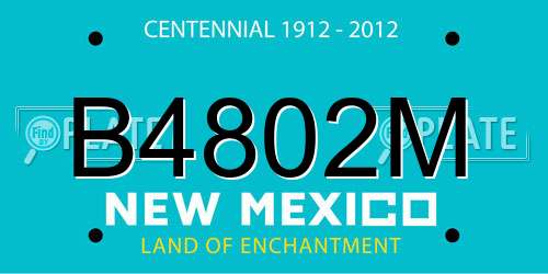 B4802M New Mexico License Plate