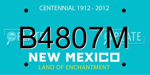 B4807M New Mexico License Plate