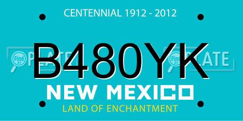 B480YK New Mexico License Plate