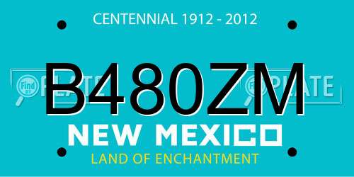 B480ZM New Mexico License Plate