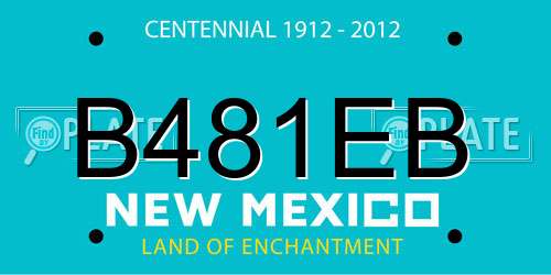 B481EB New Mexico License Plate