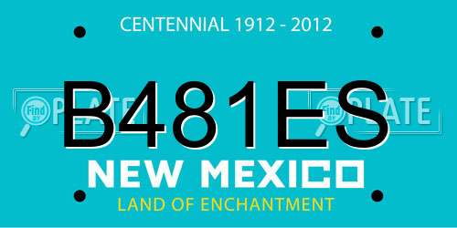 B481ES New Mexico License Plate