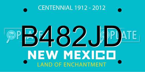 B482JD New Mexico License Plate