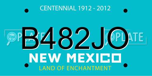 B482JO New Mexico License Plate
