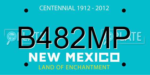 B482MP New Mexico License Plate