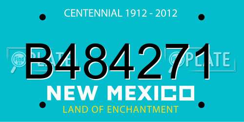 B484271 New Mexico License Plate