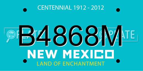 B4868M New Mexico License Plate