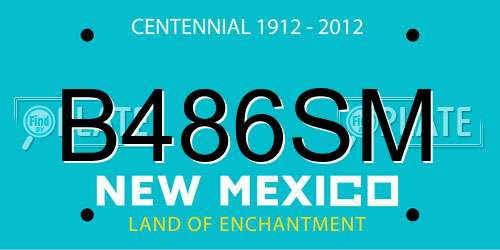 B486SM New Mexico License Plate