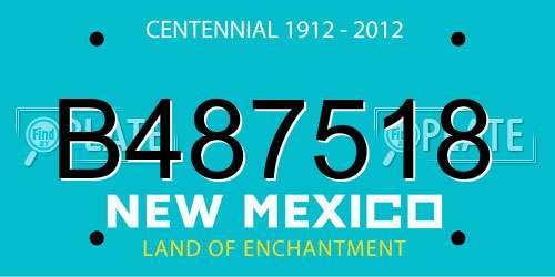B487518 New Mexico License Plate
