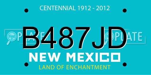 B487JD New Mexico License Plate
