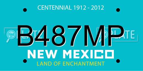 B487MP New Mexico License Plate