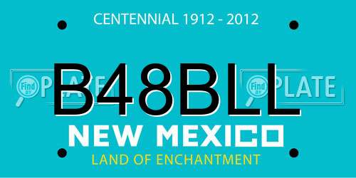 B48BLL New Mexico License Plate