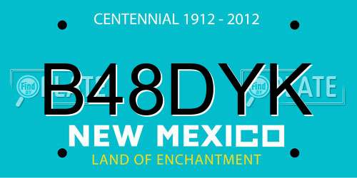 B48DYK New Mexico License Plate
