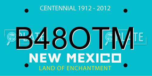 B48OTM New Mexico License Plate