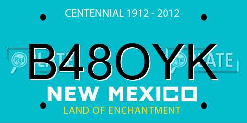 B48OYK New Mexico License Plate
