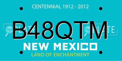 B48QTM New Mexico License Plate