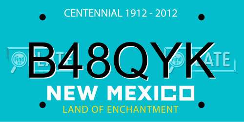 B48QYK New Mexico License Plate