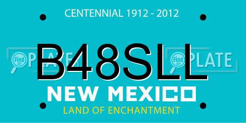 B48SLL New Mexico License Plate