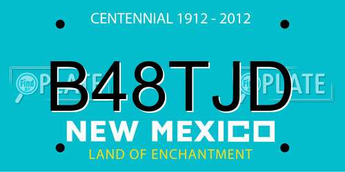 B48TJD New Mexico License Plate