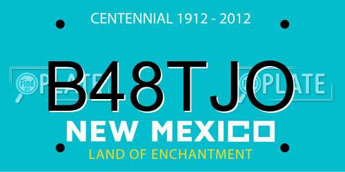 B48TJO New Mexico License Plate