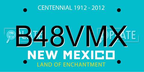 B48VMX New Mexico License Plate