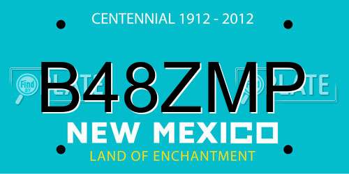 B48ZMP New Mexico License Plate