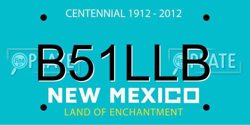 B51LLB New Mexico License Plate