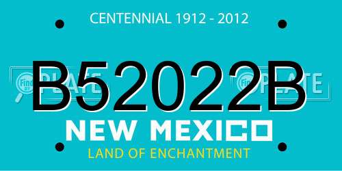 B52022B New Mexico License Plate