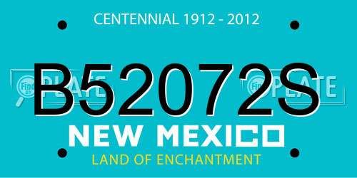B52072S New Mexico License Plate