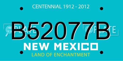 B52077B New Mexico License Plate