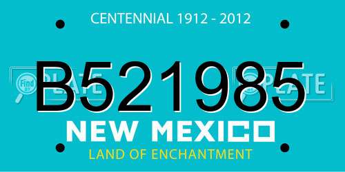B521985 New Mexico License Plate
