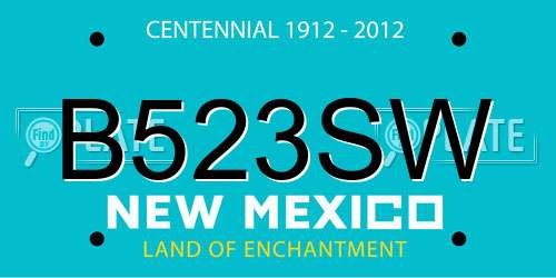 B523SW New Mexico License Plate