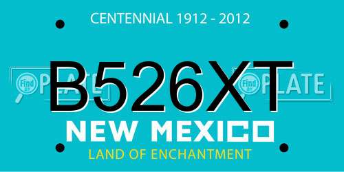 B526XT New Mexico License Plate